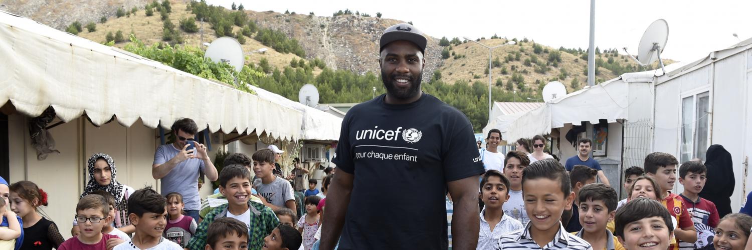Teddy Riner ambassadeur de l'UNICEF France © UNICEF