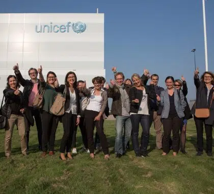 Des notaires français découvrent le Centre logistique de l’UNICEF à Copenhague