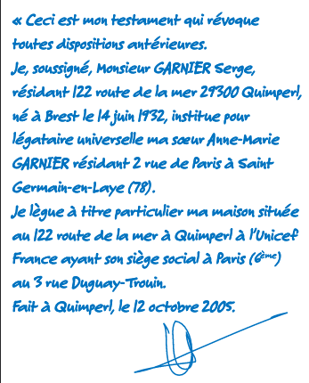 konservativ Hobby Maschine exemple de testament olographe legs