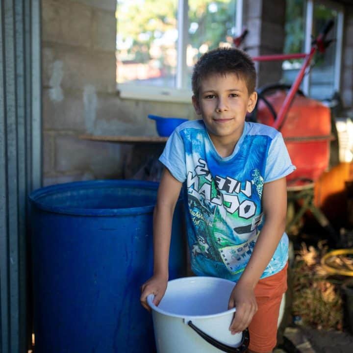 Ukraine, 2020 : David, huit ans, avait moins d'un an au début du conflit. ©UNICEF/UNI356689/Filippov