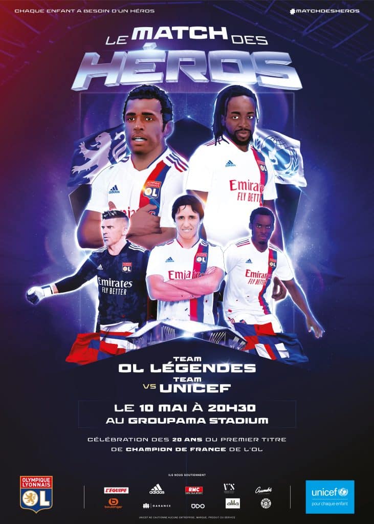 Match des Héros : découvrez l'affiche OL Légendes !