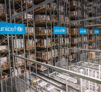 Alors que l’UNICEF célèbre le 60e anniversaire de ses opérations à Copenhague, la demande de fournitures vitales en faveur des enfants n’a jamais été aussi forte