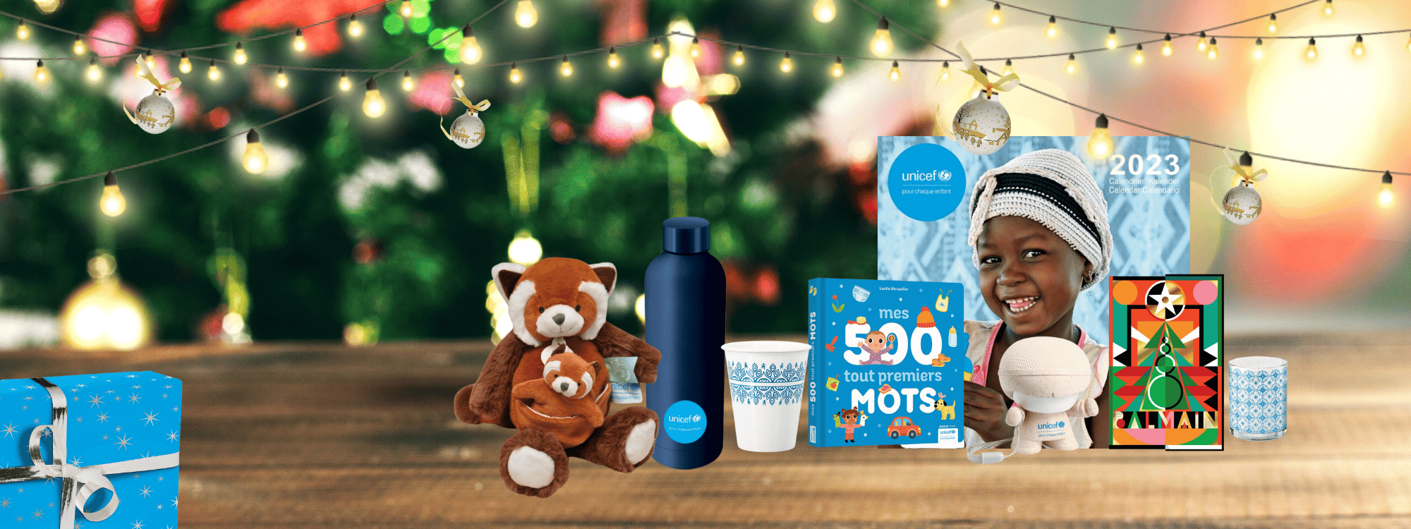 Produits de la boutique solidaire de l'UNICEF France - 2022