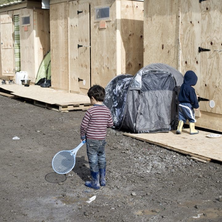 Grande Synthe. Camps de refugiés composé majoritairement de kurdes. Il est situé sur l'emplacement d'un nouveau quartier. © Stephane Dubromel / Hans Lucas / Hans Lucas via AFP