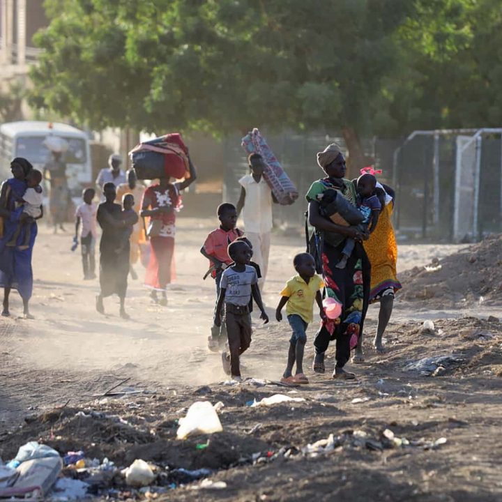 Soudan population qui fuit la violence