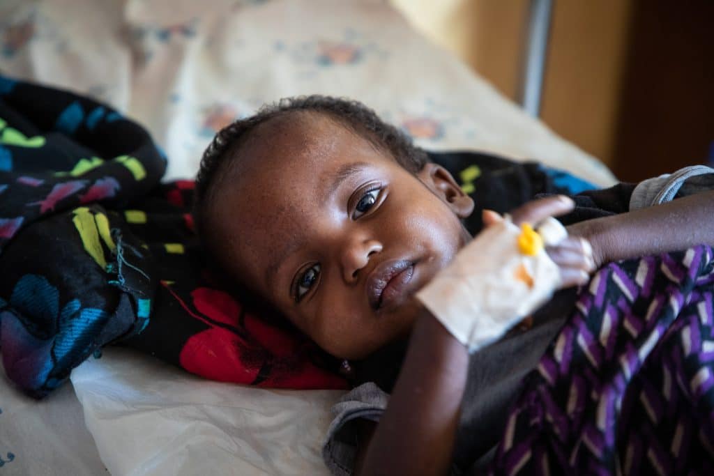 Guyo souffre de malnutrition sévère, de paludisme et de pneumonie. La sécheresse augmente les cas de faim et de malnutrition chez les enfants à Borena, dans la région d'Oromia.