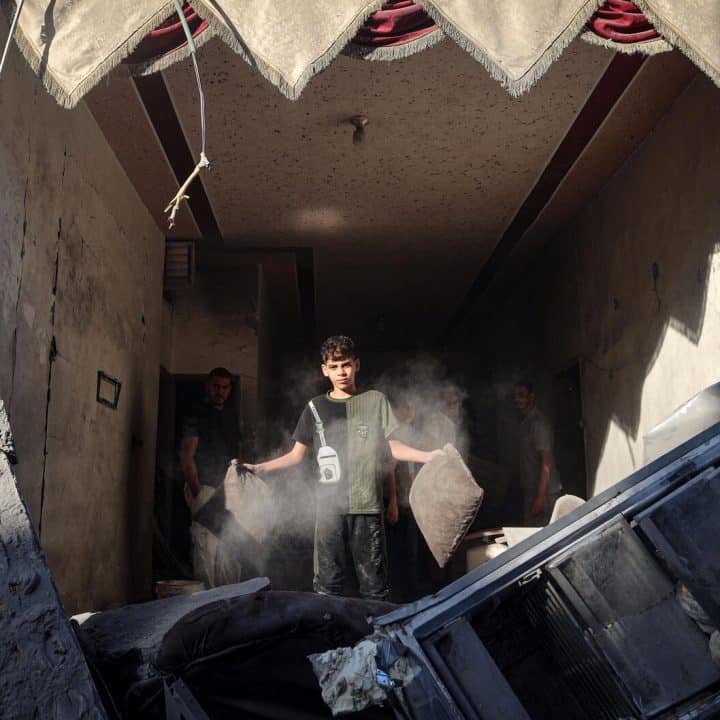 Gaza décombres garçon maison papa