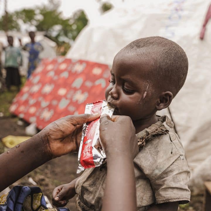 malnutrition RDC RUTF enfant aliment thérapeutique pret à l'emploi déplacé