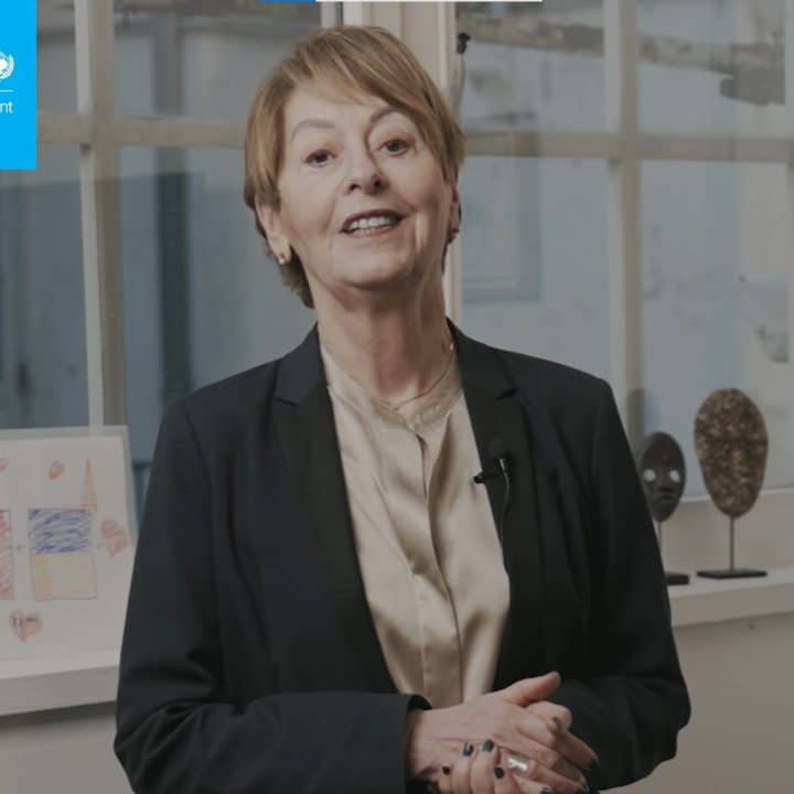 Vignette d'Adeline Hazan, présidente de l'UNICEF France