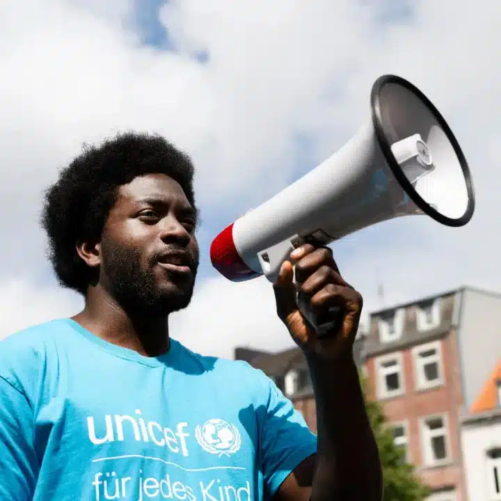 A Aix-la-Chapelle, des jeunes participent à la rencontre annuelle des Clubs UNICEF créés dans les universités du pays. © UNICEF/UNI585193/Etges