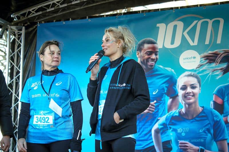 Elodie Gossin, ambassadrice de l'UNICEF France se mobilise pour les 10 KM de l'UNICEF France © UNICEF France/Rayan Looto Ekila
